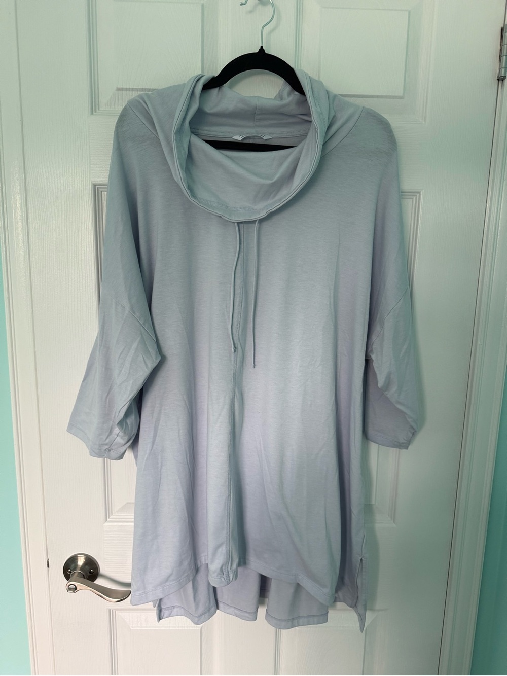 Penningtons Pale Blue Cowl Neck Tunic Sweater